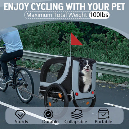 Large Folding Bike Trailer for Dogs
