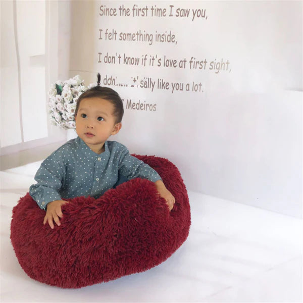 Plush Pet Bed for Cats &amp; Small Dogs