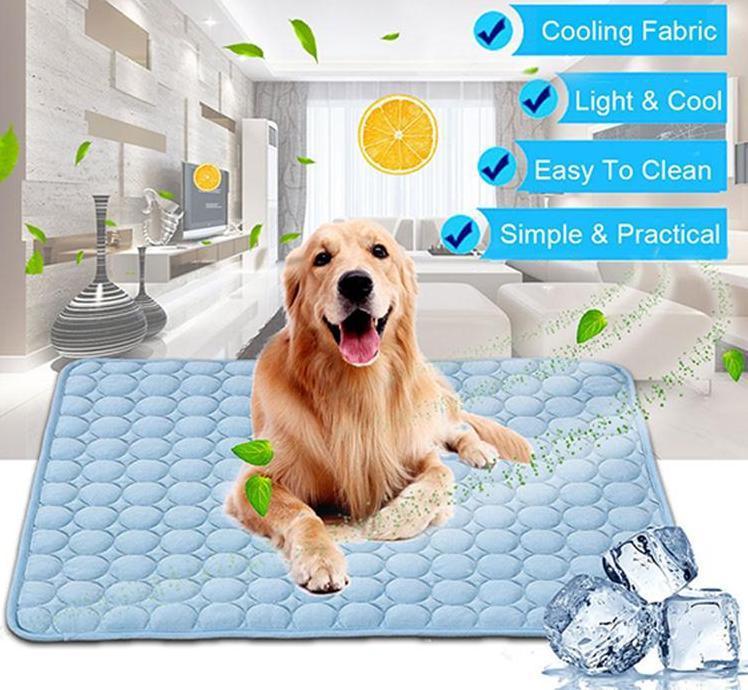 Pet Dog &amp; Cat Ice Silk Cold Nest Pad – Summer Cooling Mat