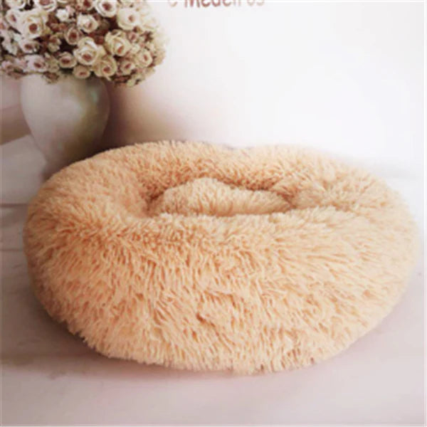 Plush Pet Bed for Cats &amp; Small Dogs