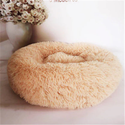 Plush Pet Bed for Cats &amp; Small Dogs