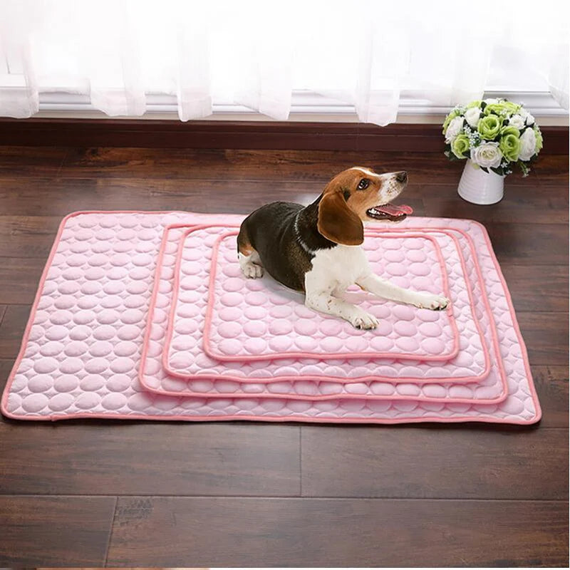 Pet Dog &amp; Cat Ice Silk Cold Nest Pad – Summer Cooling Mat