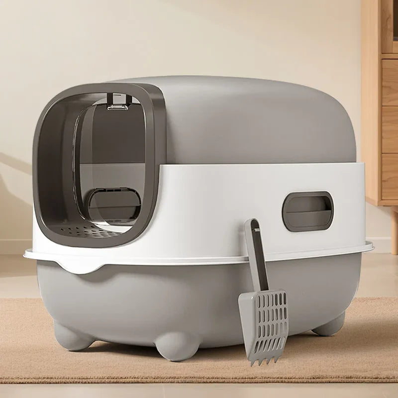 High-Capacity Enclosed Cat Litter Box