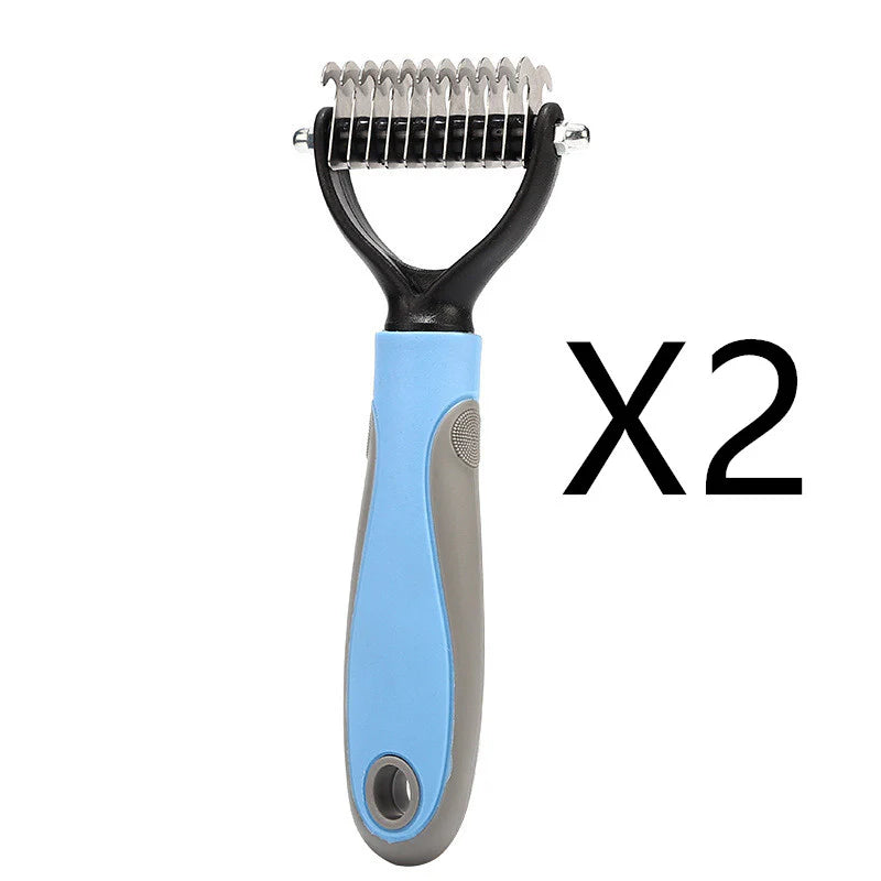 Stainless Double-Sided Pet Brush Hair Removal Comb