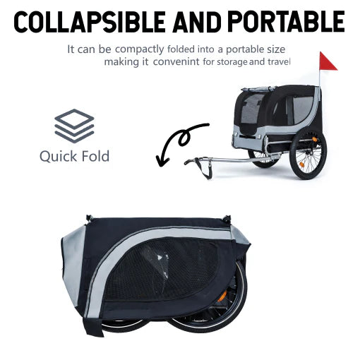 Large Folding Bike Trailer for Dogs