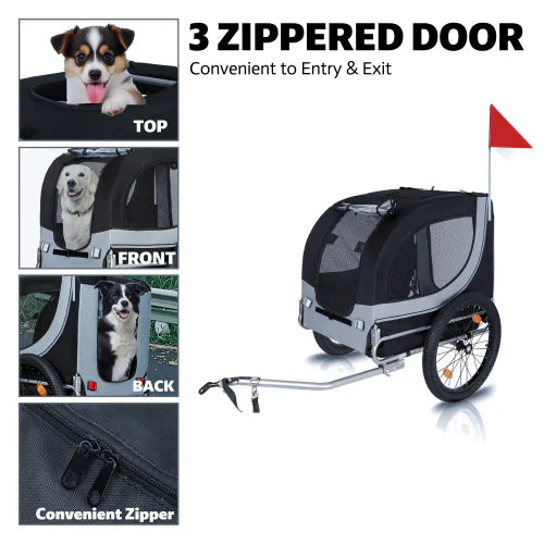 Large Folding Bike Trailer for Dogs